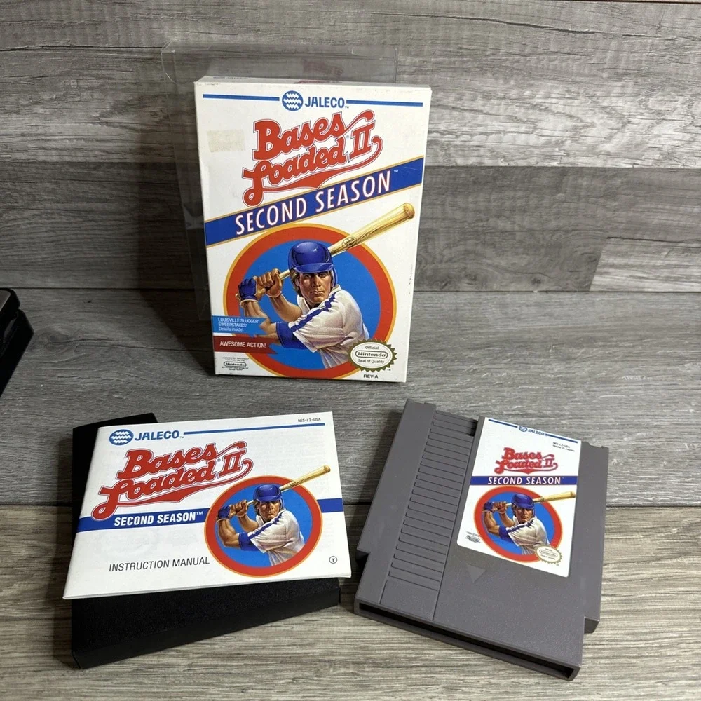 Bases Loaded II: Second Season Nintendo NES COMPLETE w/ Box manual game